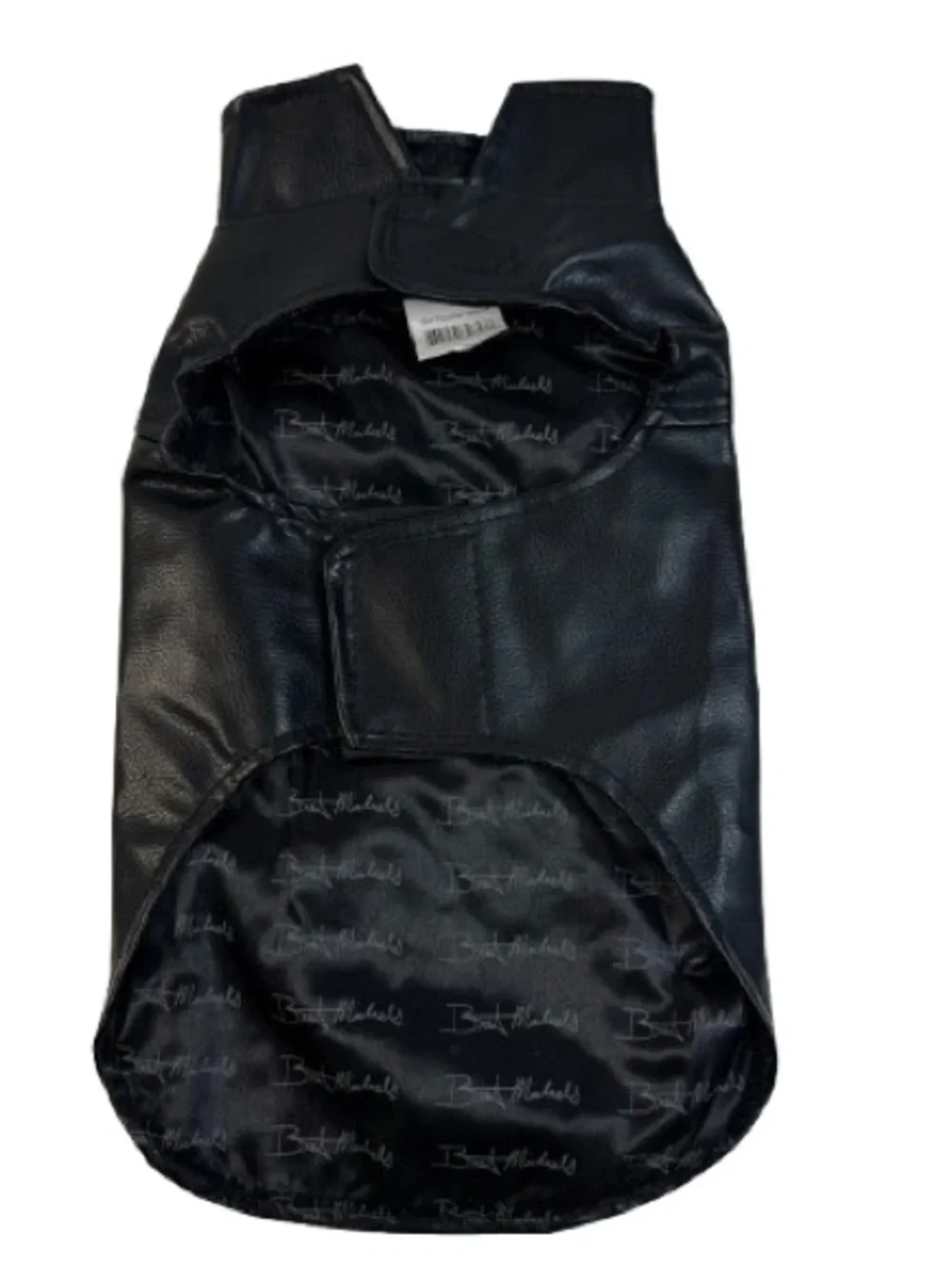 Bret Michaels Black Pleather Studded Rock & Roll Dog Vest
